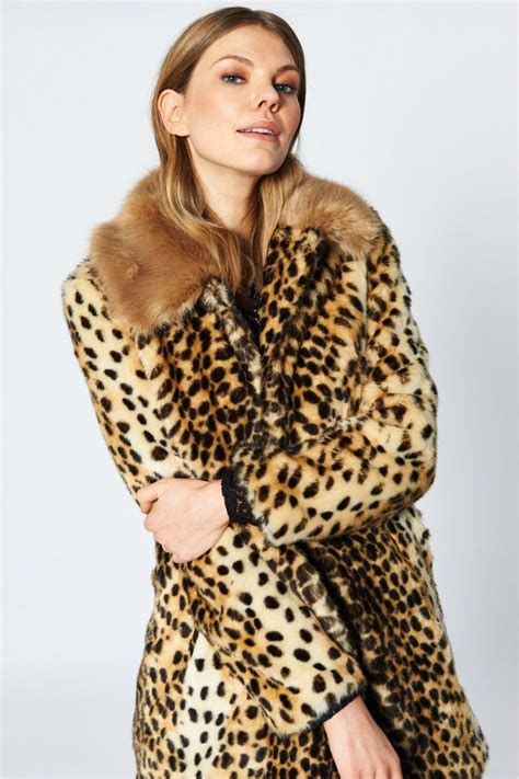 fur cheetah jacket|long cheetah print coat.